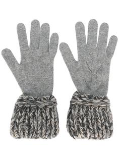 contrast knit gloves  Chanel Vintage