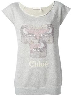 raw edge toucan sweatshirt Chloé
