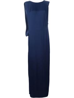 драпированное вечернее платье  Lanvin