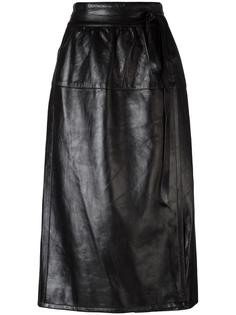 wrap-style leather skirt Marc Jacobs