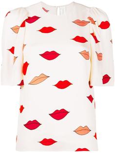 lips print blouse Victoria Victoria Beckham