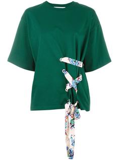 lace up detail top MSGM