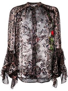 floral and snakeskin print blouse Preen By Thornton Bregazzi