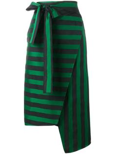 stripe asymmetric skirt Rochas