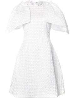 фактурное платье с объемными рукавами Christian Siriano