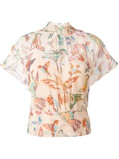 hummingbird print blouse Red Valentino
