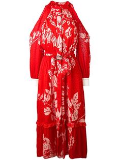cold shoulder maxi dress Fendi
