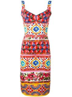 обтягивающее платье с узором Mambo Dolce &amp; Gabbana