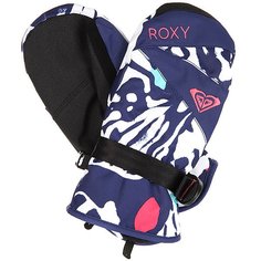 Варежки сноубордические детские Roxy Rxjettygirlmitt Butterfly Blue Print