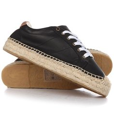 Кеды кроссовки низкие женские Soludos Platform Tennis Sneaker Black