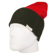 Шапка носок Neff Duo Beanie Green/Red