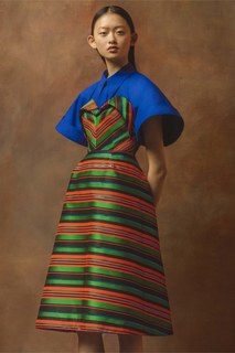 Платье в полоску Delpozo