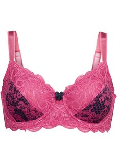 Бюстгальтер, чашка C (светлый ярко-розовый/темно-син) Bonprix