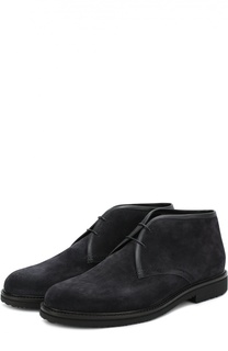 Замшевые ботинки на шнуровке Ermenegildo Zegna