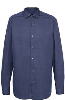 Хлопковая рубашка с воротником кент Ermenegildo Zegna