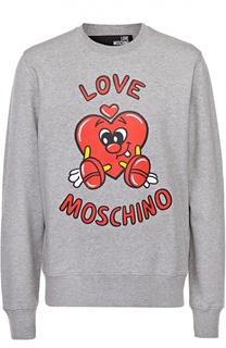 Хлопковый свитшот с принтом Moschino