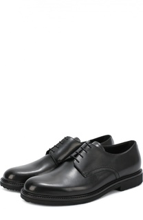 Кожаные дерби с круглым мысом Ermenegildo Zegna