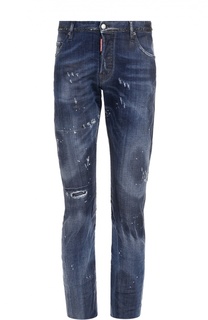 Джинсы прямого кроя с потертостями Dsquared2