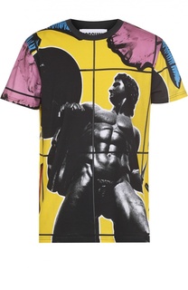 Хлопковая футболка с принтом Moschino