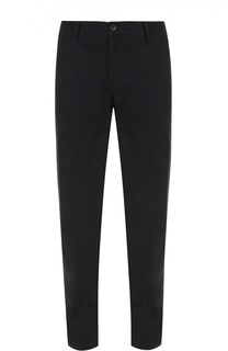 Брюки прямого кроя из смеси хлопка и вискозы Armani Collezioni
