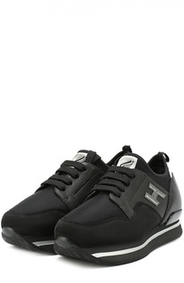 Комбинированные кроссовки на шнуровке Hogan