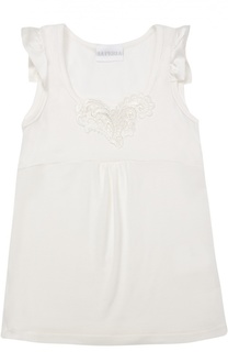 Топ из вискозы с кружевной вставкой La Perla