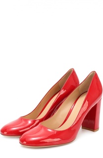 Лаковые туфли на устойчивом каблуке Gianvito Rossi