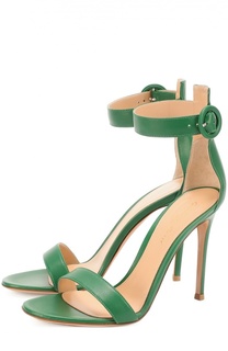 Кожаные босоножки Portofino на шпильке Gianvito Rossi