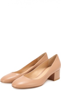 Кожаные туфли на низком каблуке Gianvito Rossi