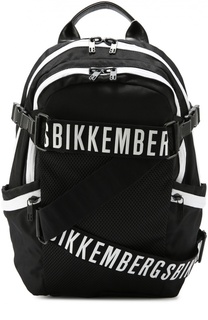 Текстильный рюкзак с декоративными ремешками Dirk Bikkembergs