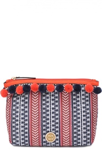 Косметичка Pom-pom с декоративной отделкой Tory Burch