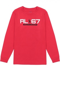 Хлопковый свитшот с принтом Polo Ralph Lauren