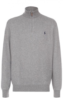 Хлопковый джемпер с воротником на молнии Polo Ralph Lauren
