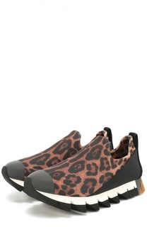 Комбинированные кроссовки Ibiza с принтом под леопарда Dolce &amp; Gabbana