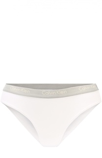 Хлопковые трусы-слипы с логотипом бренда Calvin Klein