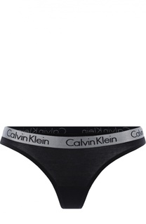 Трусы-стринги с логотипом бренда Calvin Klein