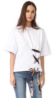 Футболка с завязками крест-накрест Msgm