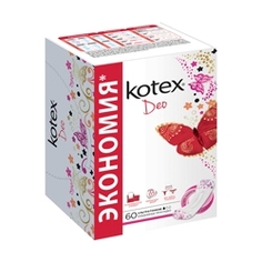 KOTEX Ежедневные прокладки Люкс Део Ультратонкие 60 шт.
