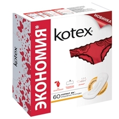 KOTEX Ежедневные ультратонкие прокладки Котекс 60 шт.