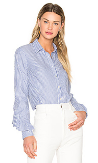 Ruffle sleeve button down shirt - SUNO