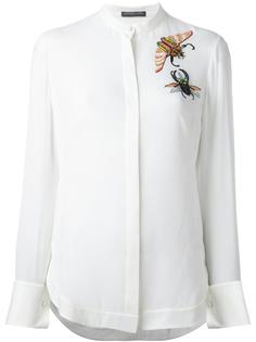 рубашка с декорированными насекомыми  Alexander McQueen