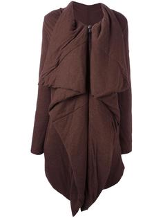 асимметричное пальто на молнии Rick Owens Lilies