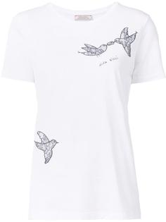 футболка с аппликацией птицы Nina Ricci