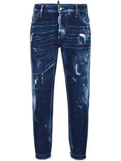джинсы Boyfriend с рваными деталями Dsquared2