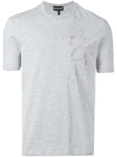 футболка с вышивкой Emporio Armani