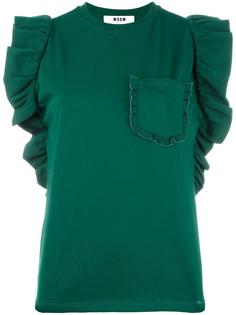 ruffle sleeve T-shirt MSGM
