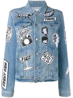Fashion Tour patchwork denim jacket Frame Denim