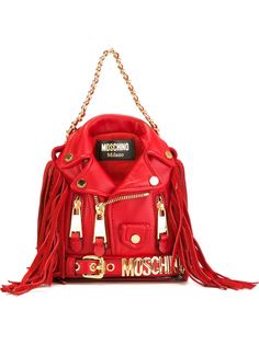 рюкзак в виде байкерской куртки Moschino