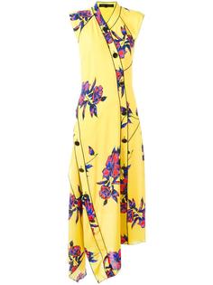 asymmetric floral maxi dress Proenza Schouler