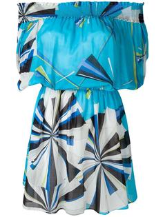 короткое платье с геометрическим узором Emilio Pucci